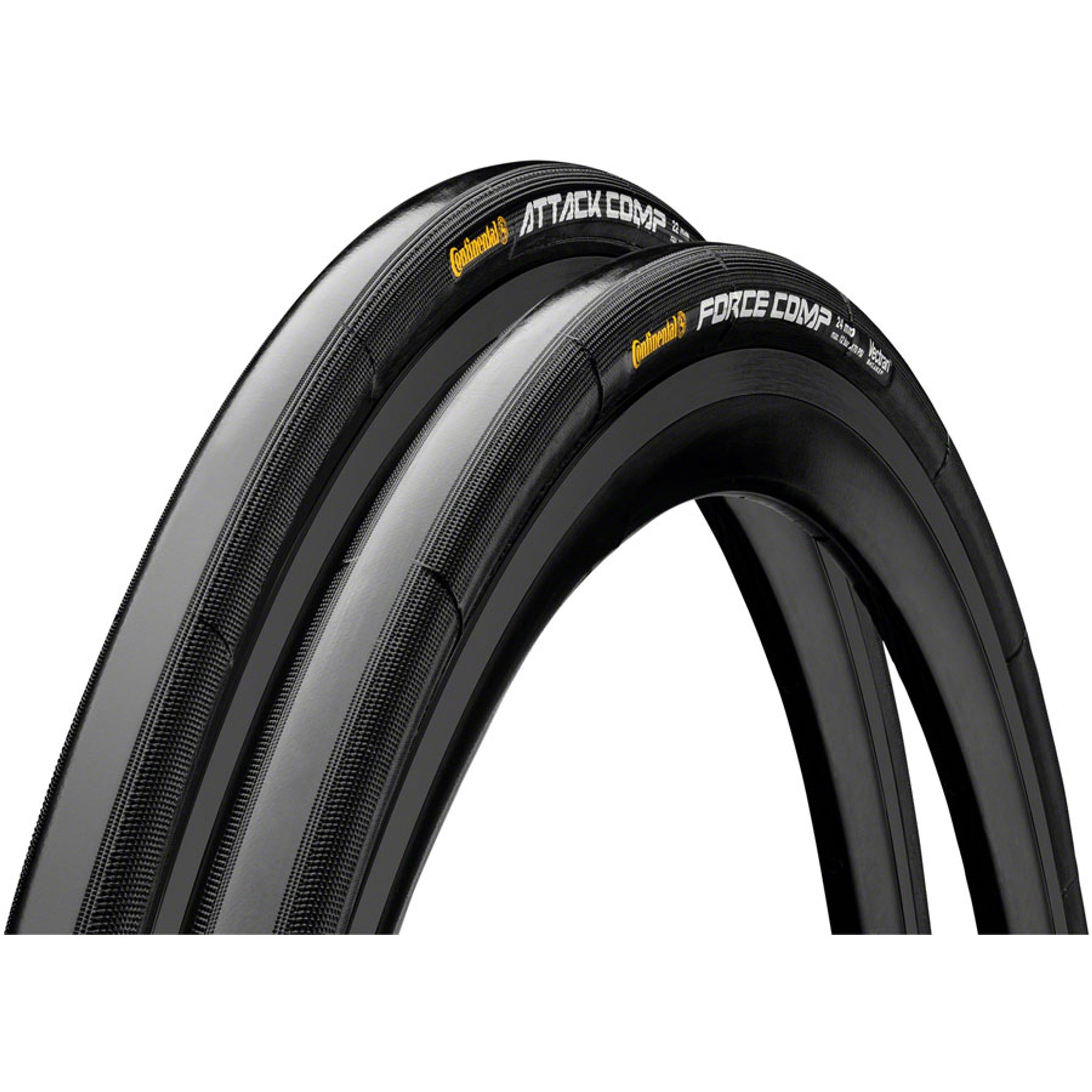 Attack/Force Comp Tire Combo - 700 x 24/22, Tubular, Folding, Black, BlackChili, Vectran Breaker, Pair