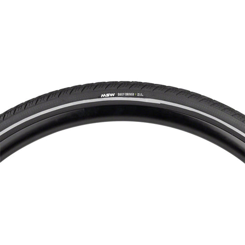 Daily Driver Tire - 700 x 38, Black, Rigid Wire Bead, Reflective Sidewall, 33tpi