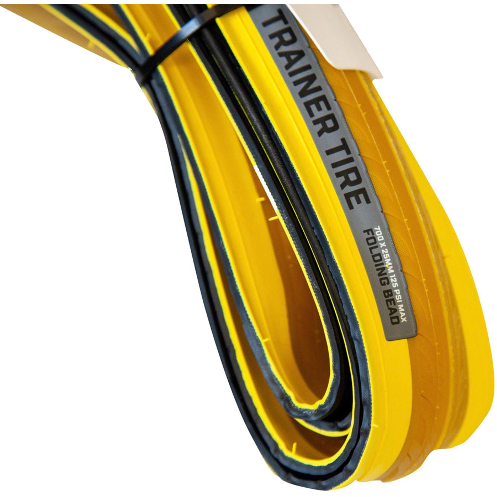 Trainer Tire - 700 x 25, Clincher, Folding, Yellow