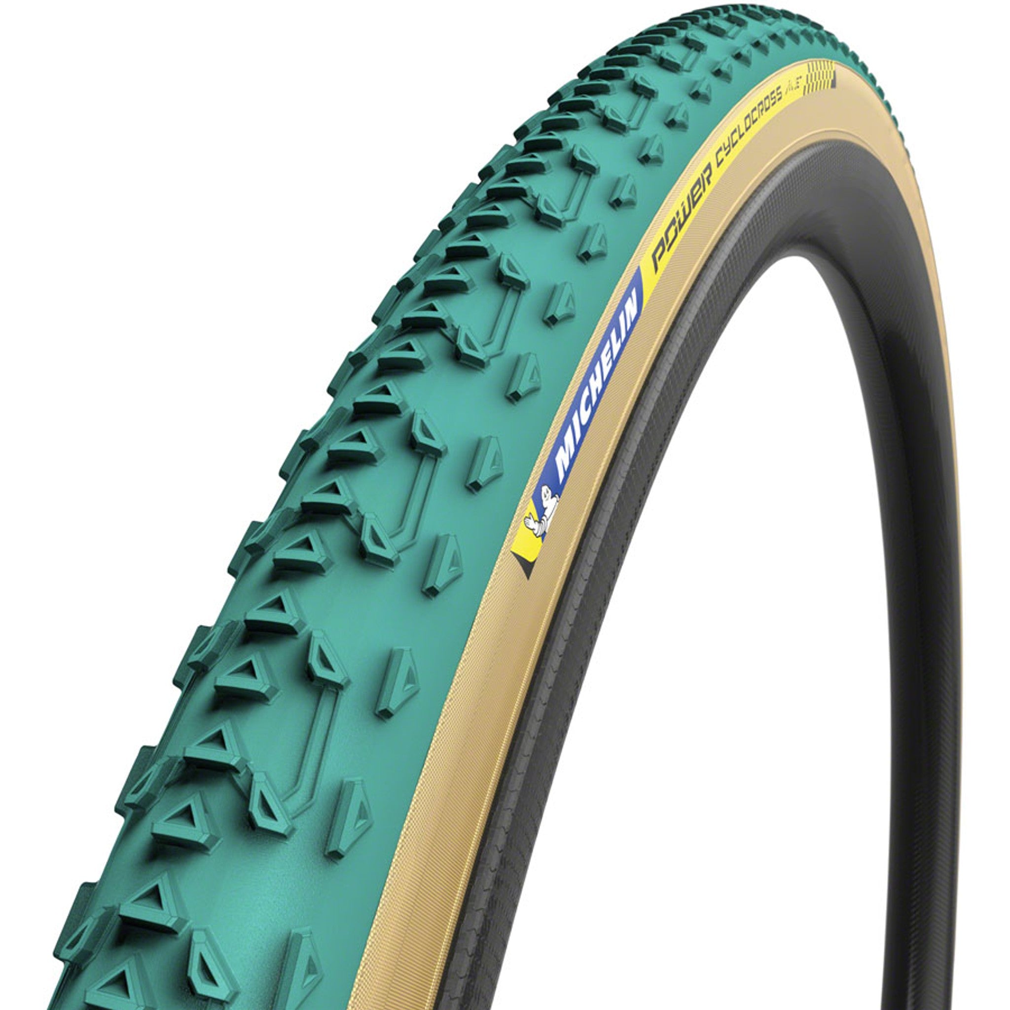 Power Cyclocross Jet Tire - 700 x 33, Tubular, Folding, Green/Tan