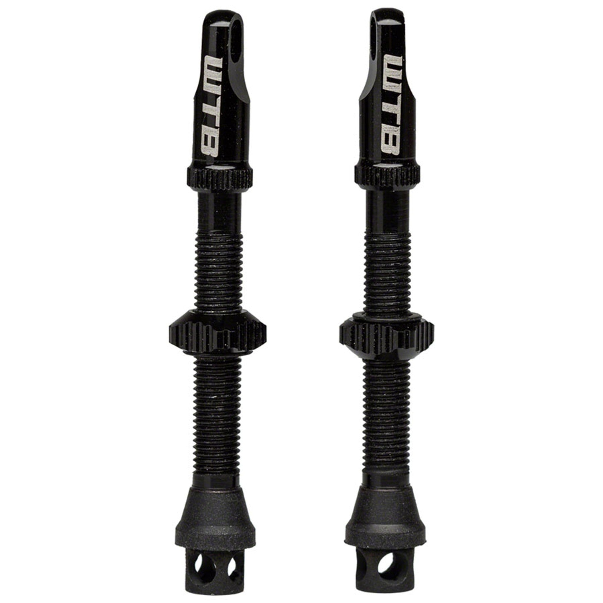 TCS Max-Flow Tubeless Valves - 44mm, Black, Pair