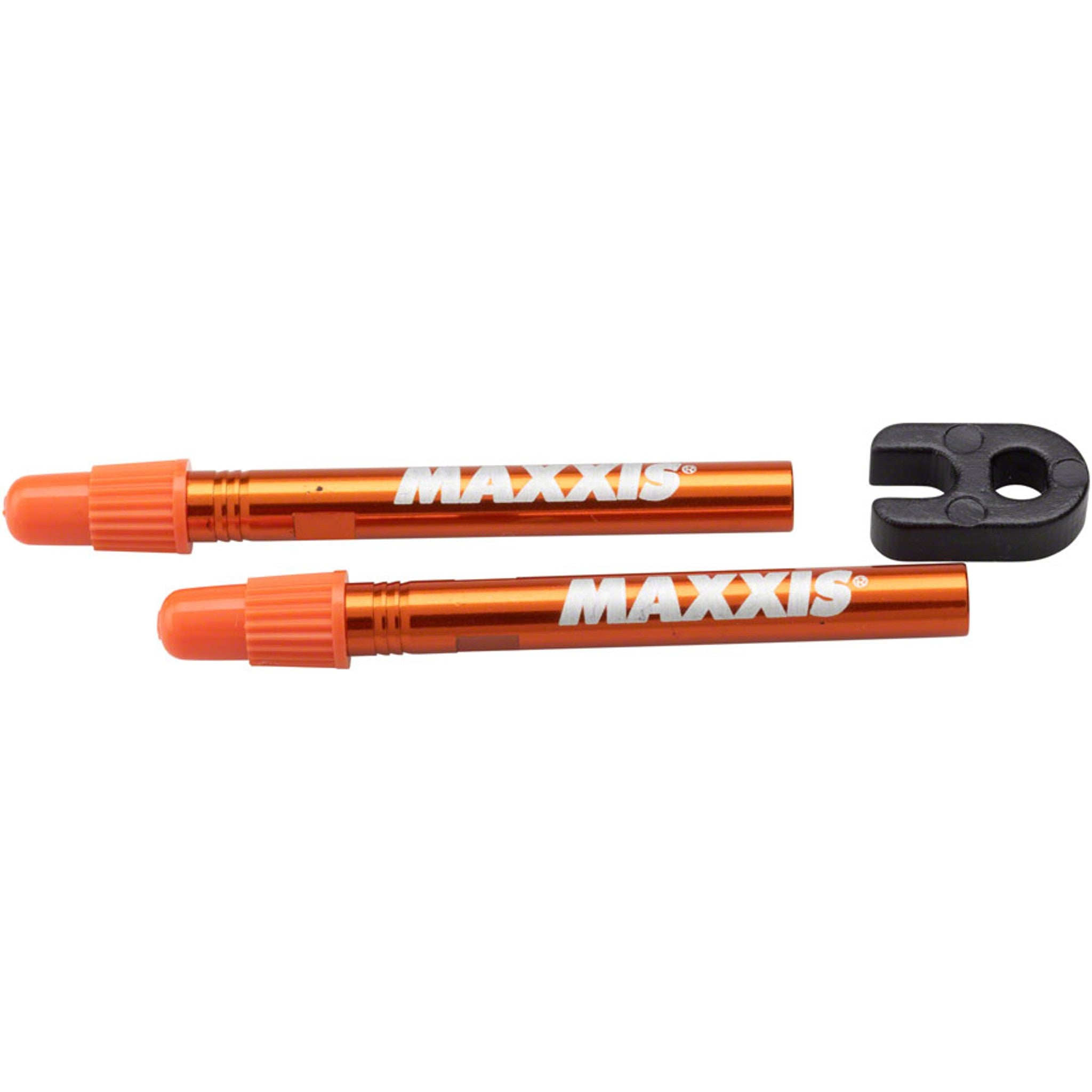 MVS Tubeless Valves - Presta, 60mm, Pair, Orange