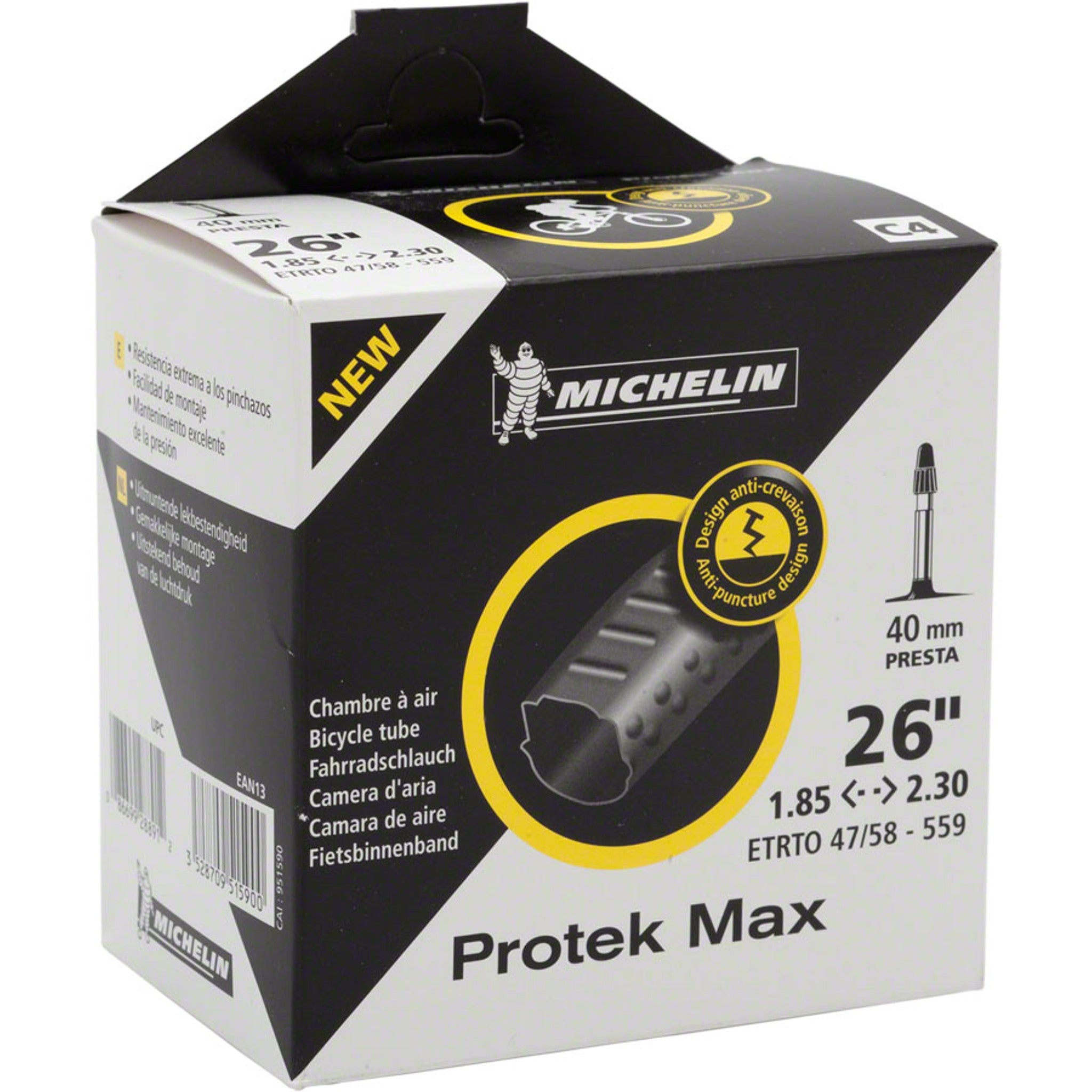 Michelin Protek Max Tube - 26 x 1.85 - 2.3, 40mm Presta Valve