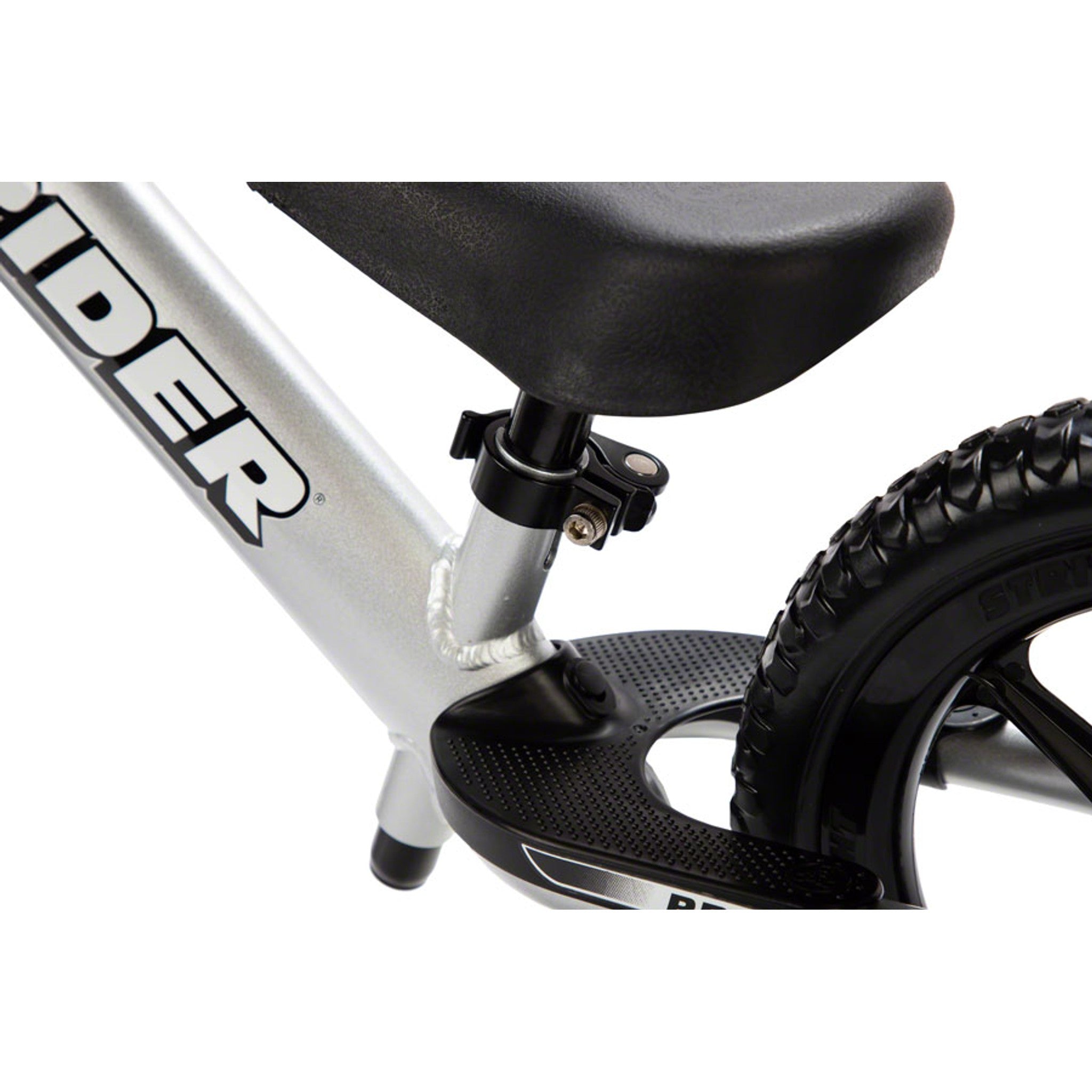 Strider 12 Pro Kids Balance Bike: Silver