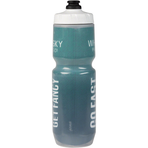 WHISKY Go Fast, Get Fancy Purist Insulated Water Bottle - Green, White, 23oz