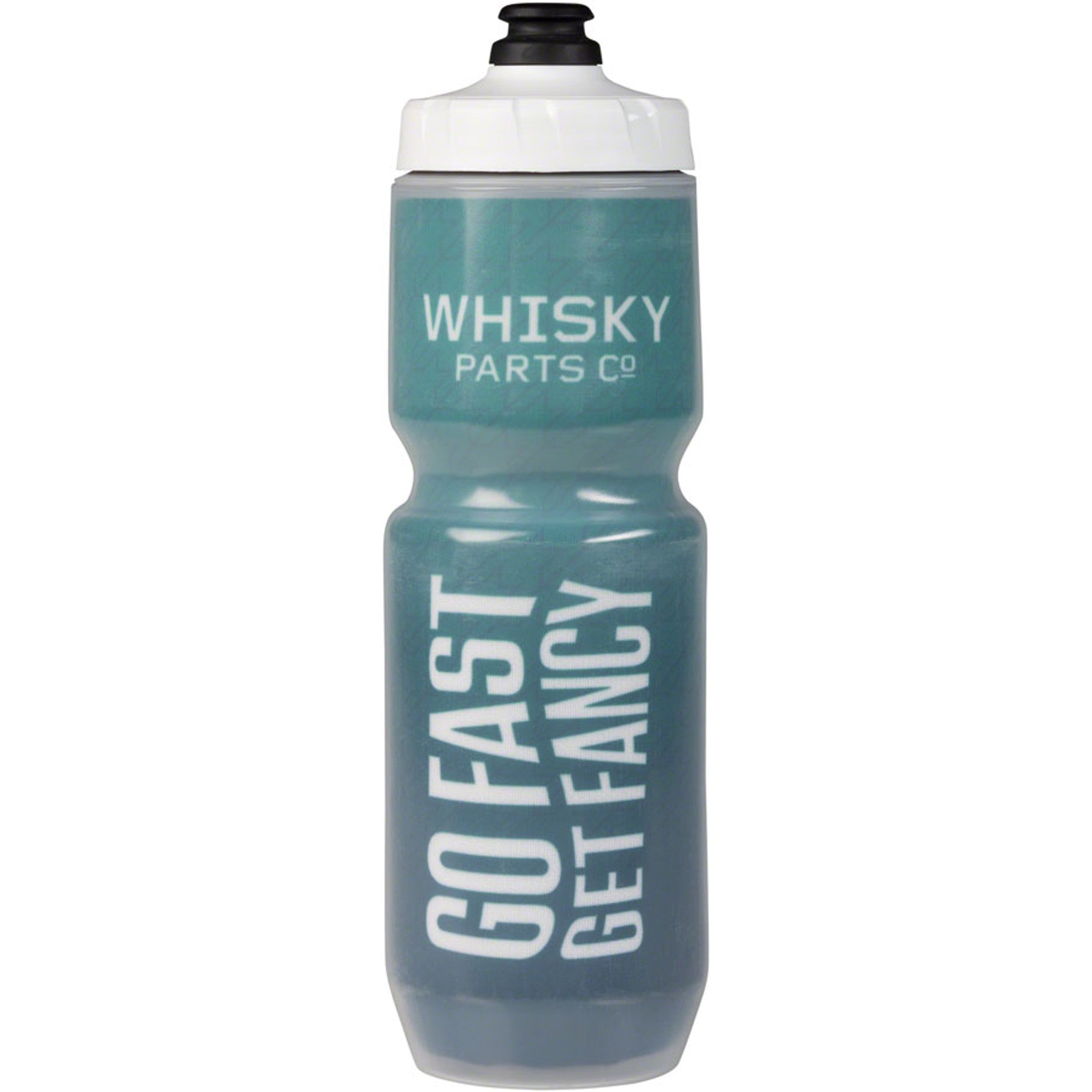 WHISKY Go Fast, Get Fancy Purist Insulated Water Bottle - Green, White, 23oz