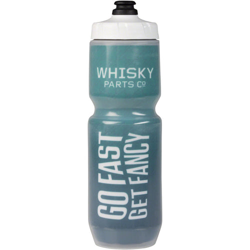 WHISKY Go Fast, Get Fancy Purist Insulated Water Bottle - Green, White, 23oz