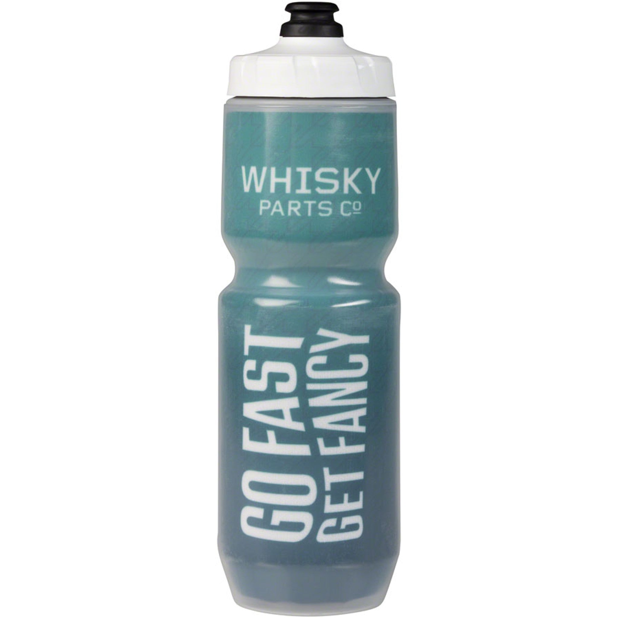 WHISKY Go Fast, Get Fancy Purist Insulated Water Bottle - Green, White, 23oz