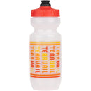 Teravail Scroll Water Bottle - Clear/Red, 22oz
