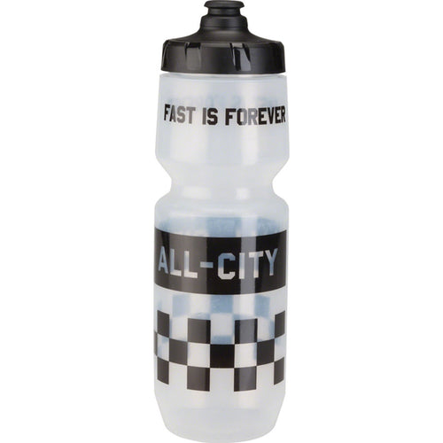All-City Purist Water Bottle 26oz Translucent with Black Cap