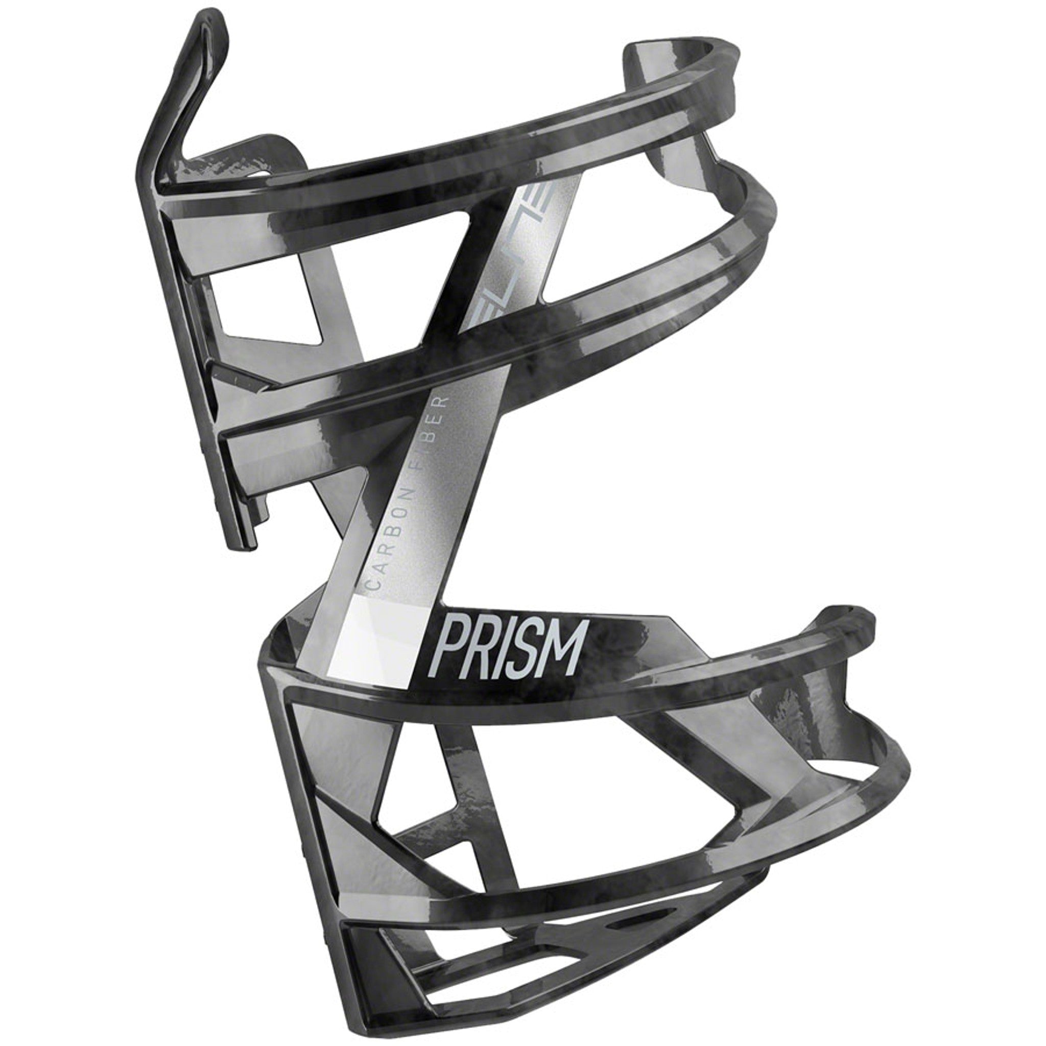 SRL Prism Side-Entry Water Bottle Cage - Right, Carbon Glossy White Graphic