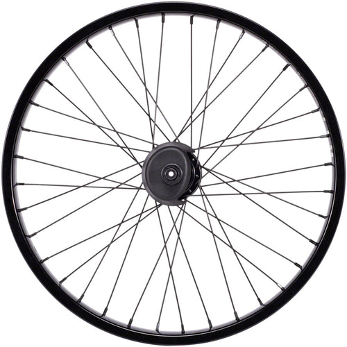 Hybrid Rear Wheel - 20", 14 x 110mm, 36H, 9T Freecoaster, Right Side Drive, Nylon Hubguards, Black