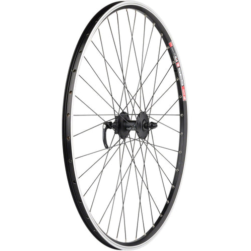 TK535/Deore Front Wheel - 700, QR x 100mm, 6-Bolt, Rim Brake, Black, Clincher, 36H