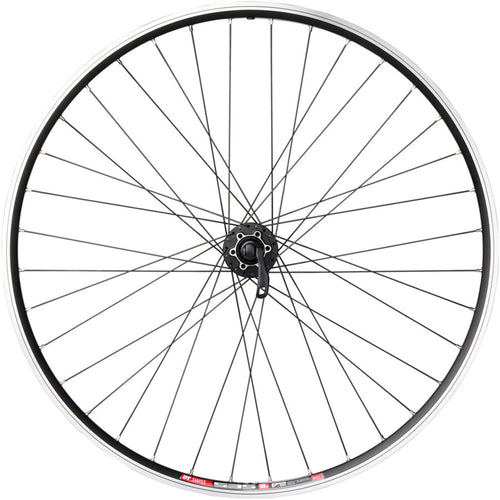 TK535/Deore Front Wheel - 700, QR x 100mm, 6-Bolt, Rim Brake, Black, Clincher, 36H