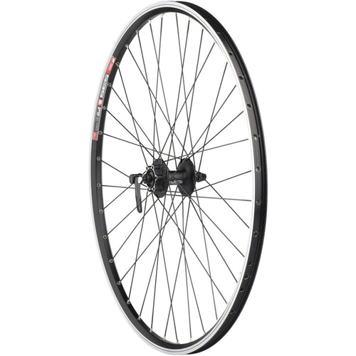 TK535/Deore Front Wheel - 700, QR x 100mm, 6-Bolt, Rim Brake, Black, Clincher, 36H