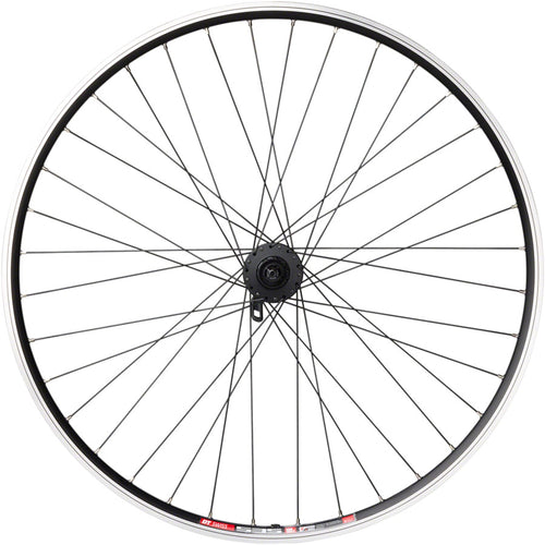 TK535/Deore Rear Wheel - 700, QR x 135mm, 6-Bolt Disc, Rim Brake, HG 10, Black, Clincher, 36H