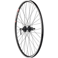 TK535/Deore Rear Wheel - 700, QR x 135mm, 6-Bolt Disc, Rim Brake, HG 10, Black, Clincher, 36H