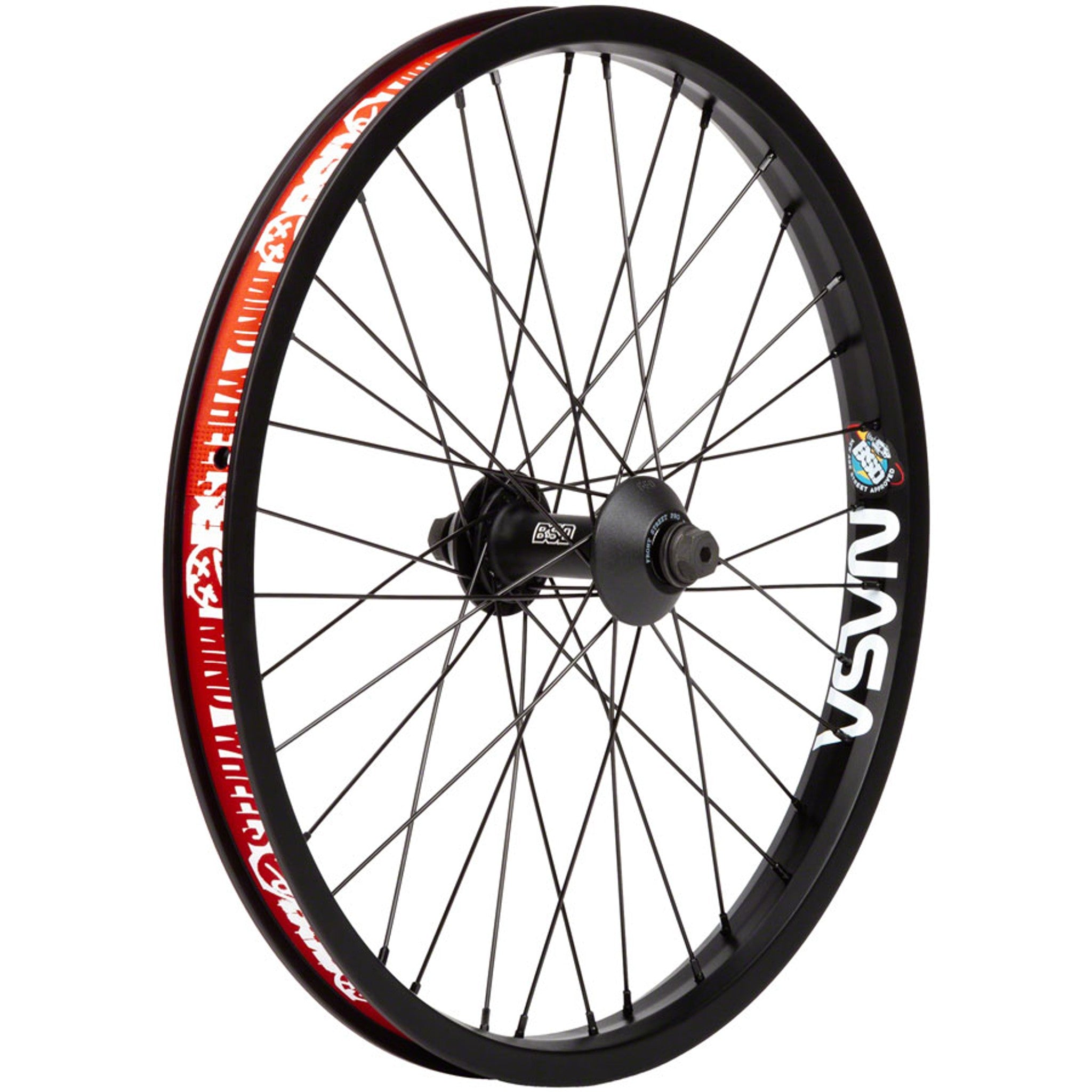 Mind Front Street Pro Front Wheel - 20", 3/8" x 100, Rim Brake, Black, 36H