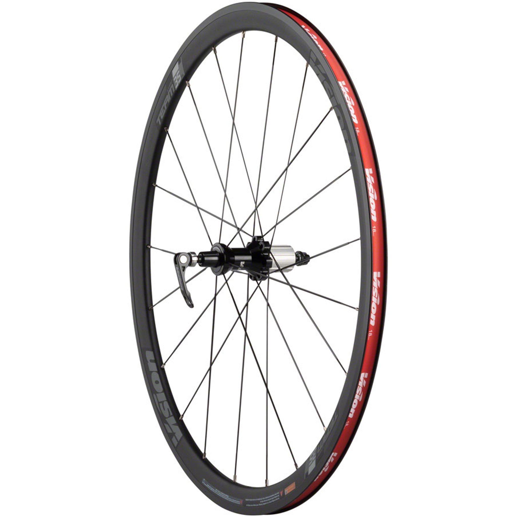 Vision Team 35 Comp SL Wheelset - 700, QR x 100/130mm, Rim Brake, HG 11, Black, Clincher