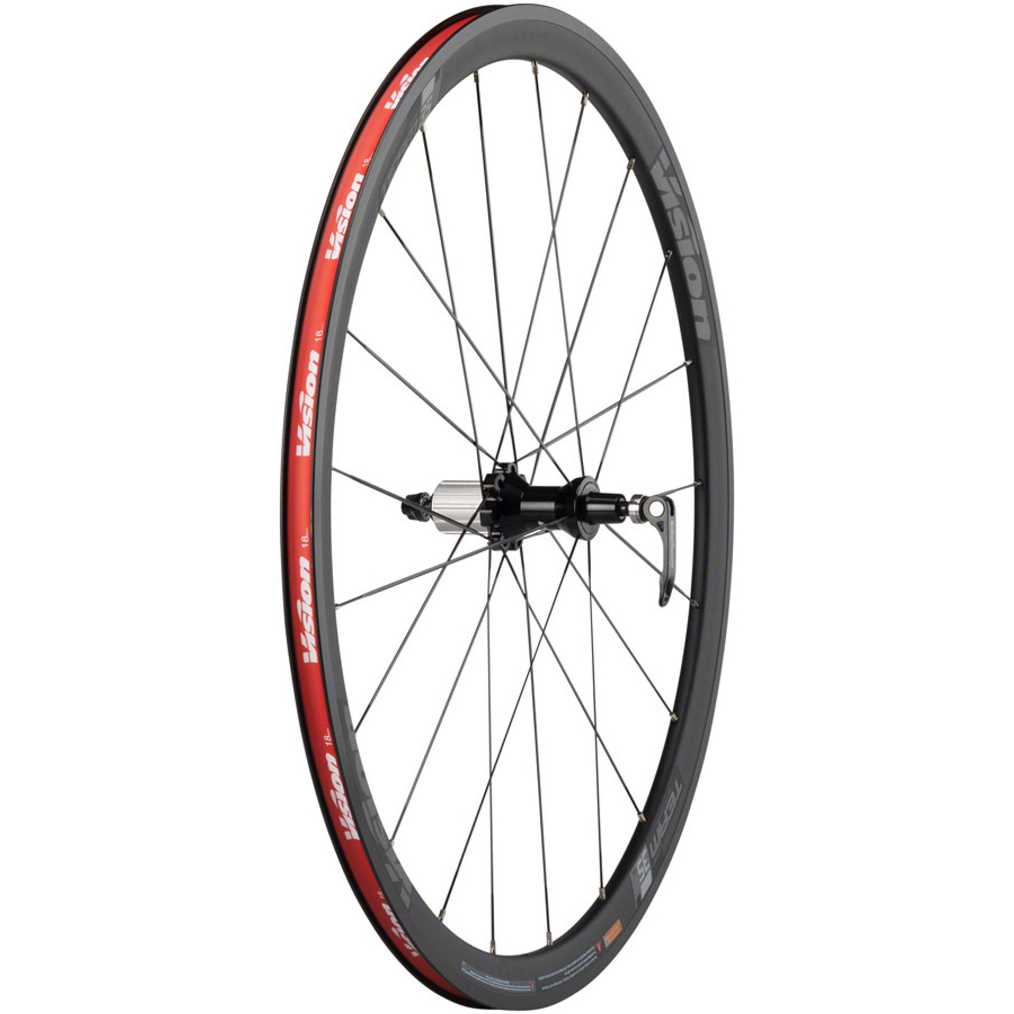 Vision Team 35 Comp SL Wheelset - 700, QR x 100/130mm, Rim Brake, HG 11, Black, Clincher