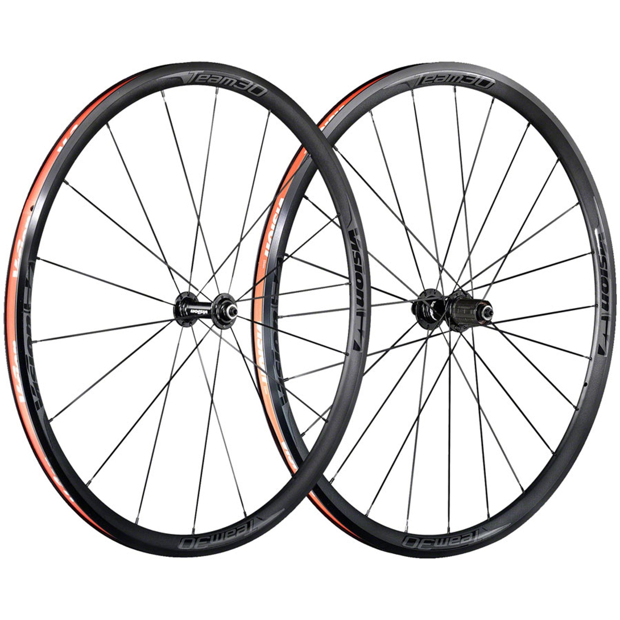 Vision Team 30 Comp TL Wheelset - 700C, QR x 100/130mm, Rim Brake, HG 11, Black
