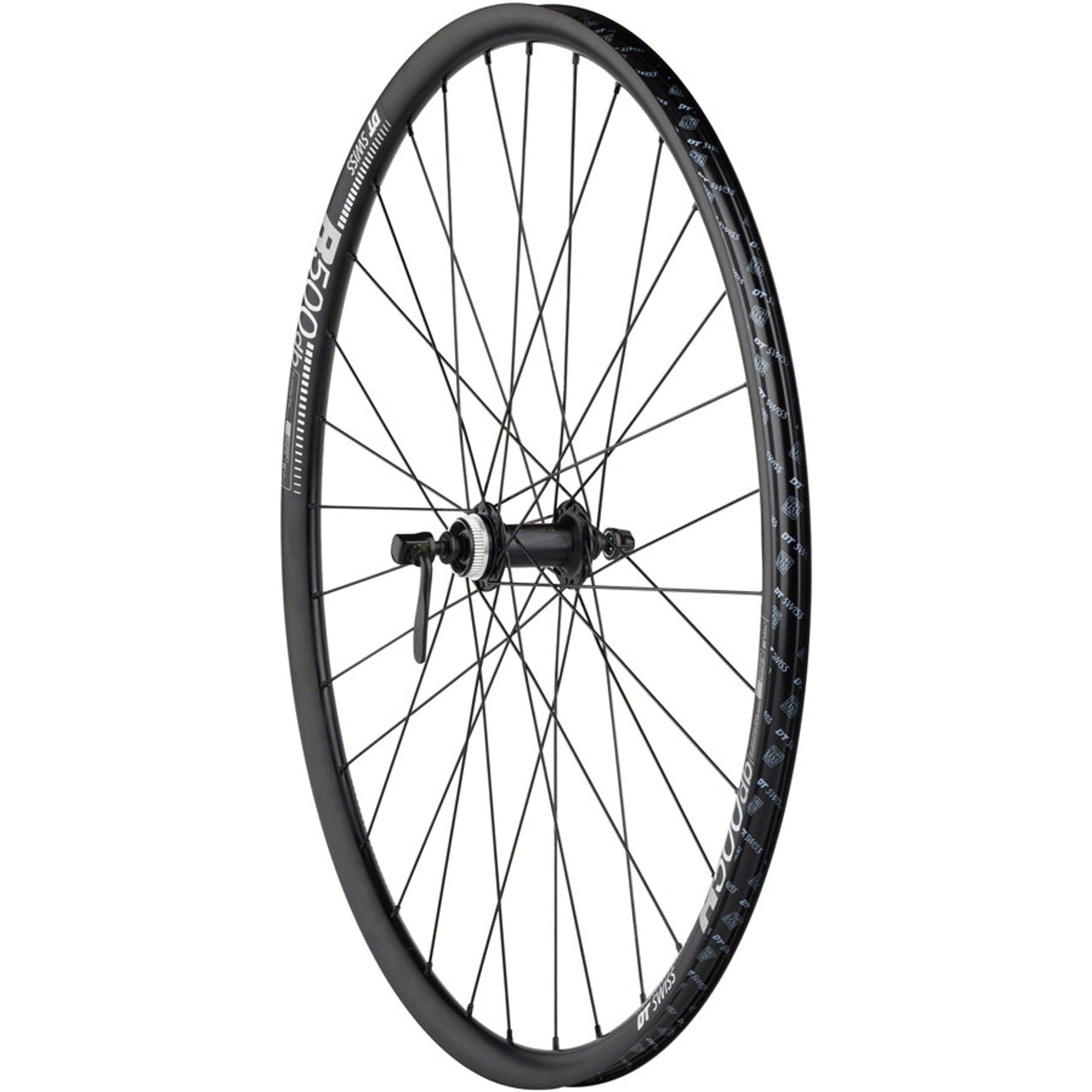 Shimano / DT R500 Disc Wheelset - 700, QR x 100/135mm, Center-Lock, HG 11 MTN, Black, 32H