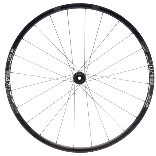 DT 350/DT R470db Front Wheel - 700, 12 x 100mm, Center-Lock, Black, 24H