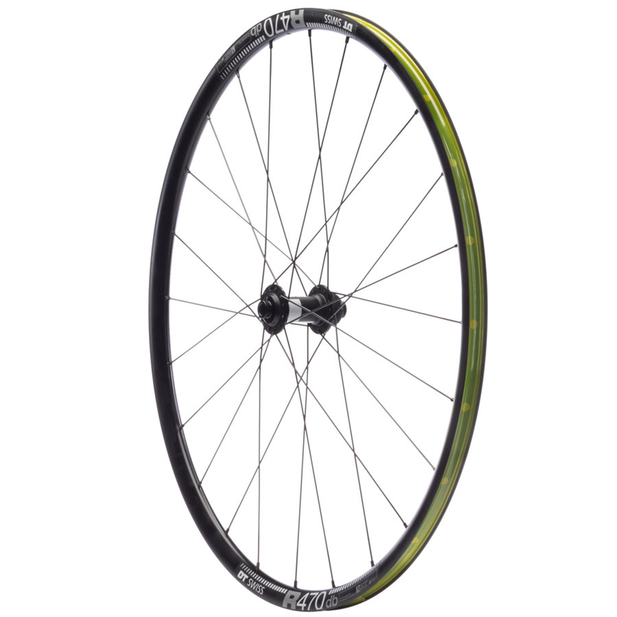 DT 350/DT R470db Front Wheel - 700, 12 x 100mm, Center-Lock, Black, 24H