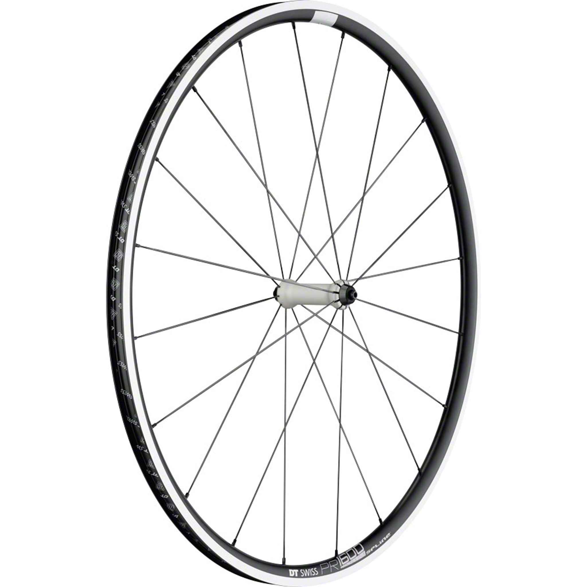 DT Swiss PR 1600 Spline 23 Front Wheel - 700, QR x 100mm, Rim Brake, Black