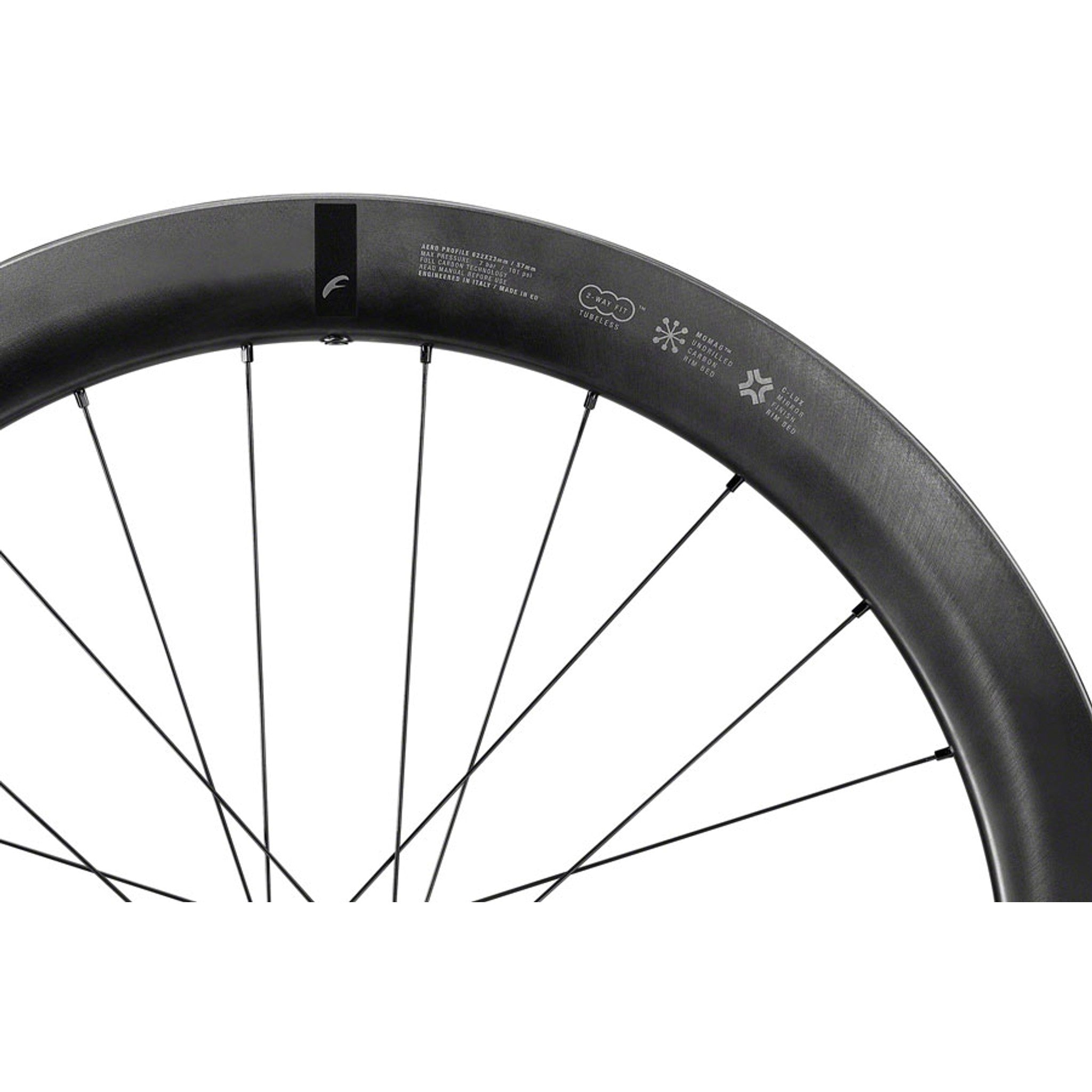 Fulcrum WIND 57 Front Wheel - 700, 12 x 100mm, Center-Lock, Black