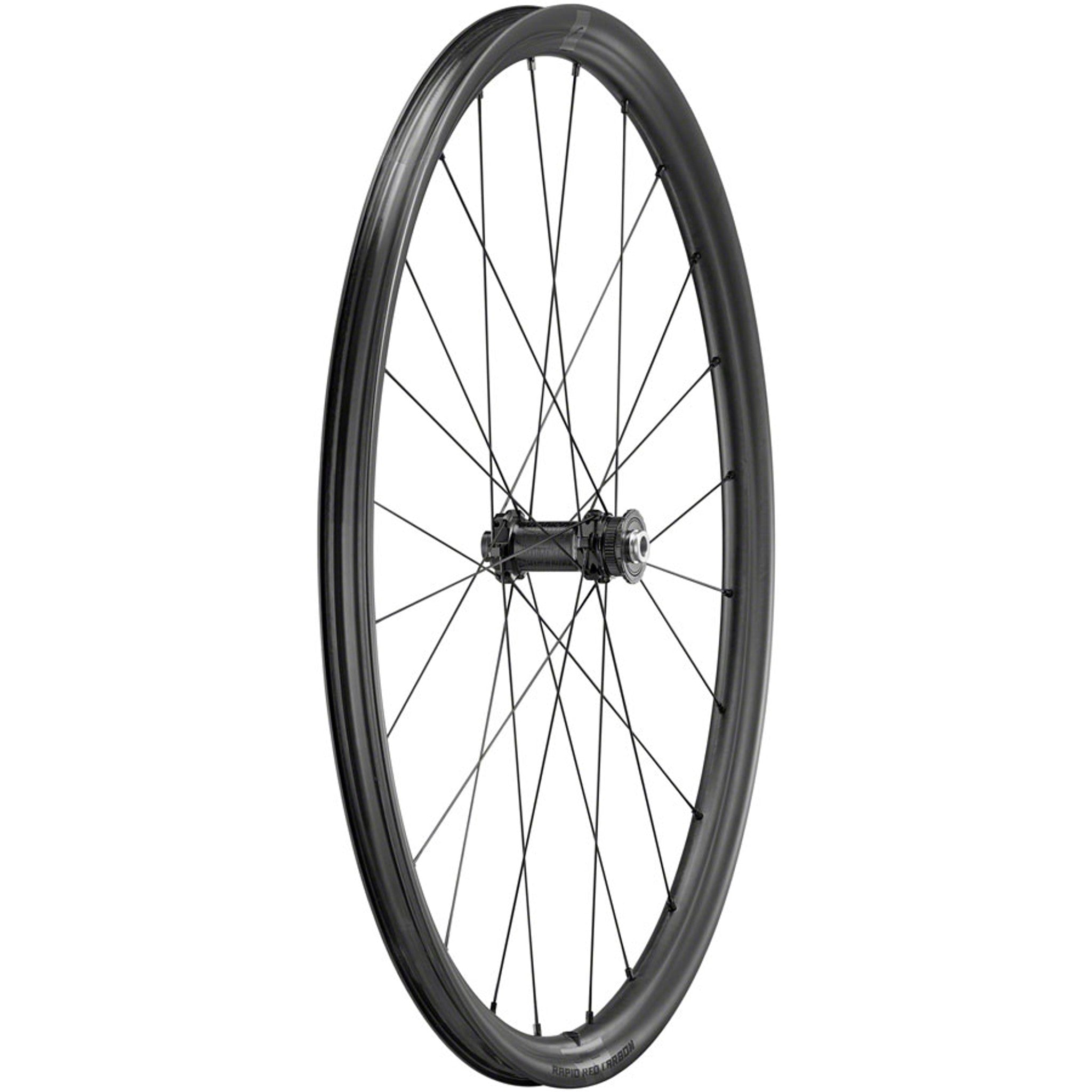 Rapid Red Carbon Front Wheel - 700c, 12 x 100mm, Center-Lock Disc, Black