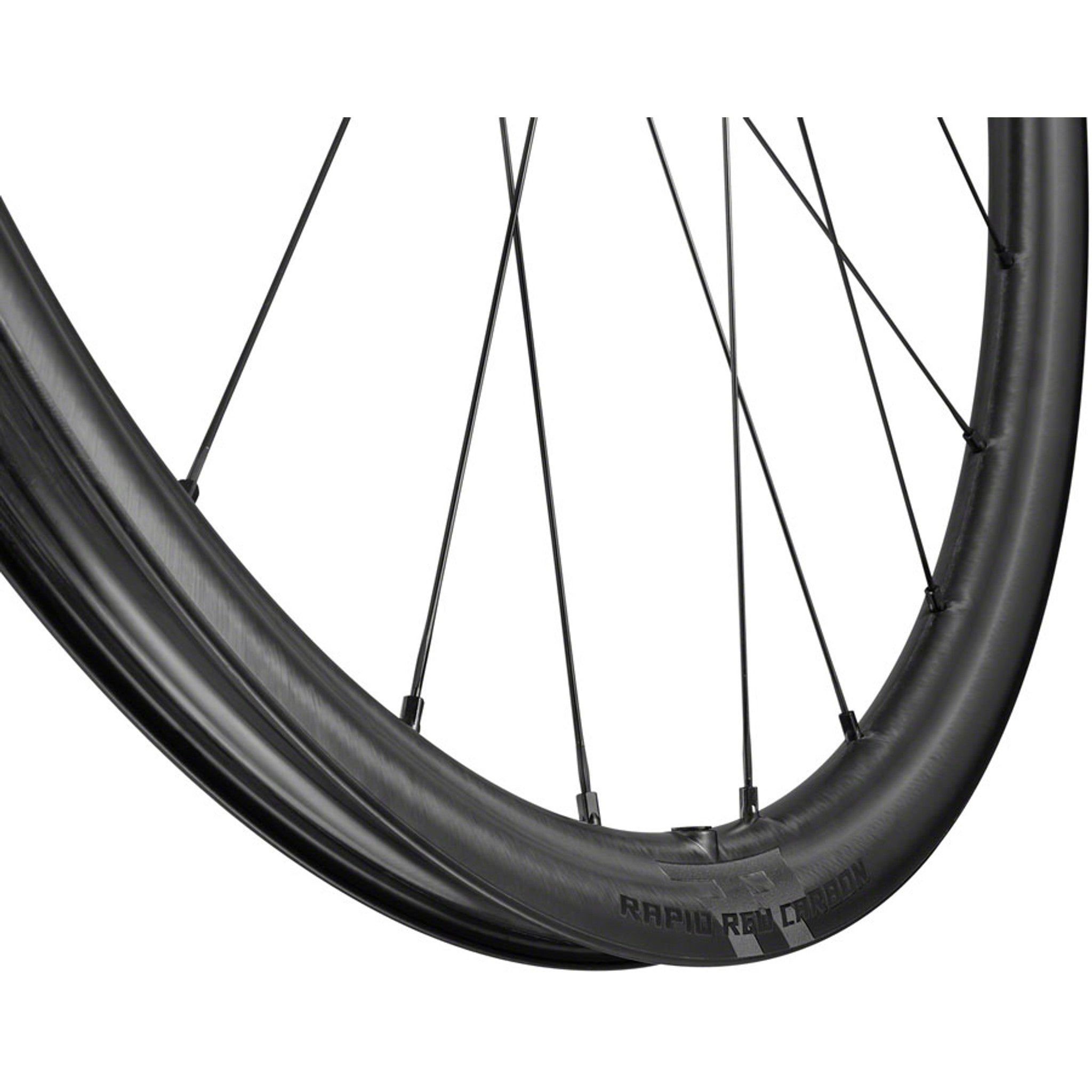 Rapid Red Carbon Front Wheel - 700c, 12 x 100mm, Center-Lock Disc, Black