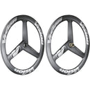 Vision Metron 3-Spoke Wheelset, Tubeless 700c, 3-Spoke Aero Design, Disc Brake, Center Lock Rotor Mount – Black