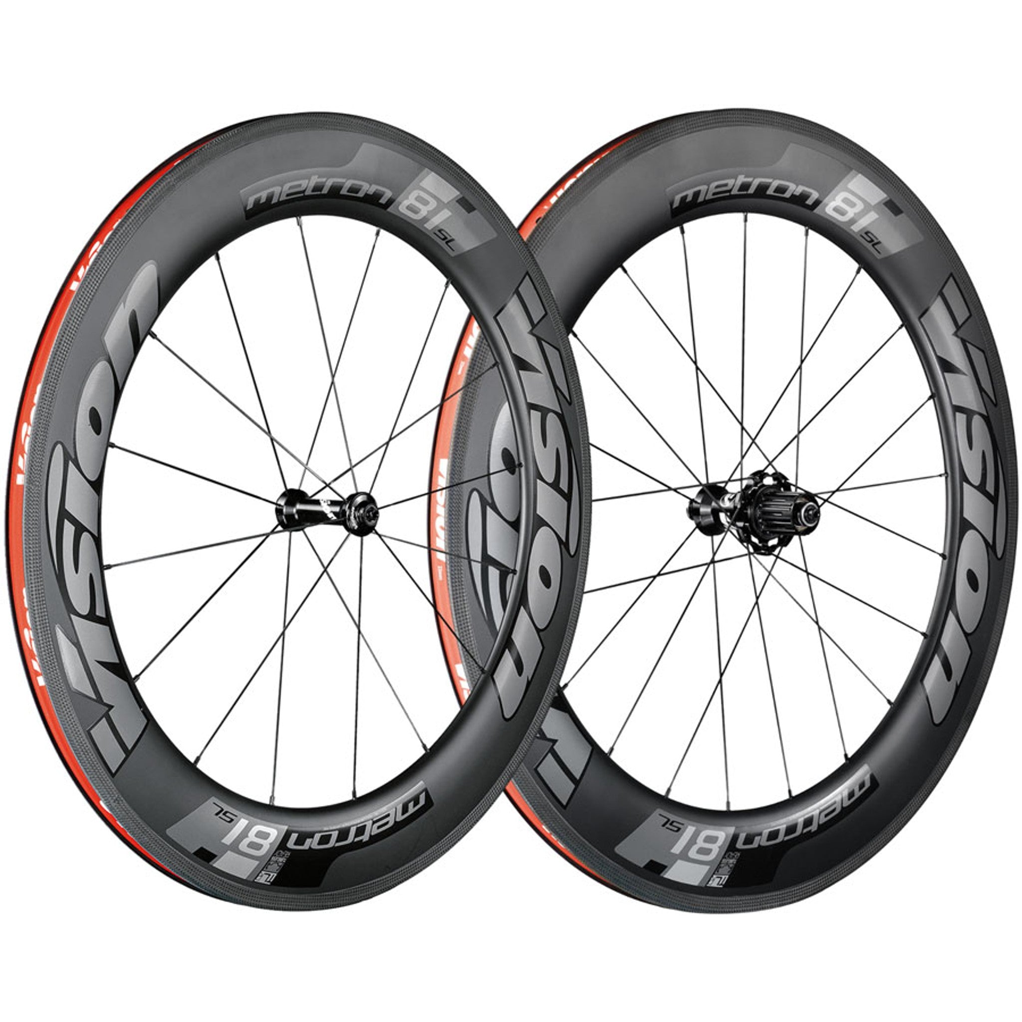 Metron 81 TL Wheelset, Tubeless 700c, 16/21H Spoke Count, Rim Brake, Quick Release – Black