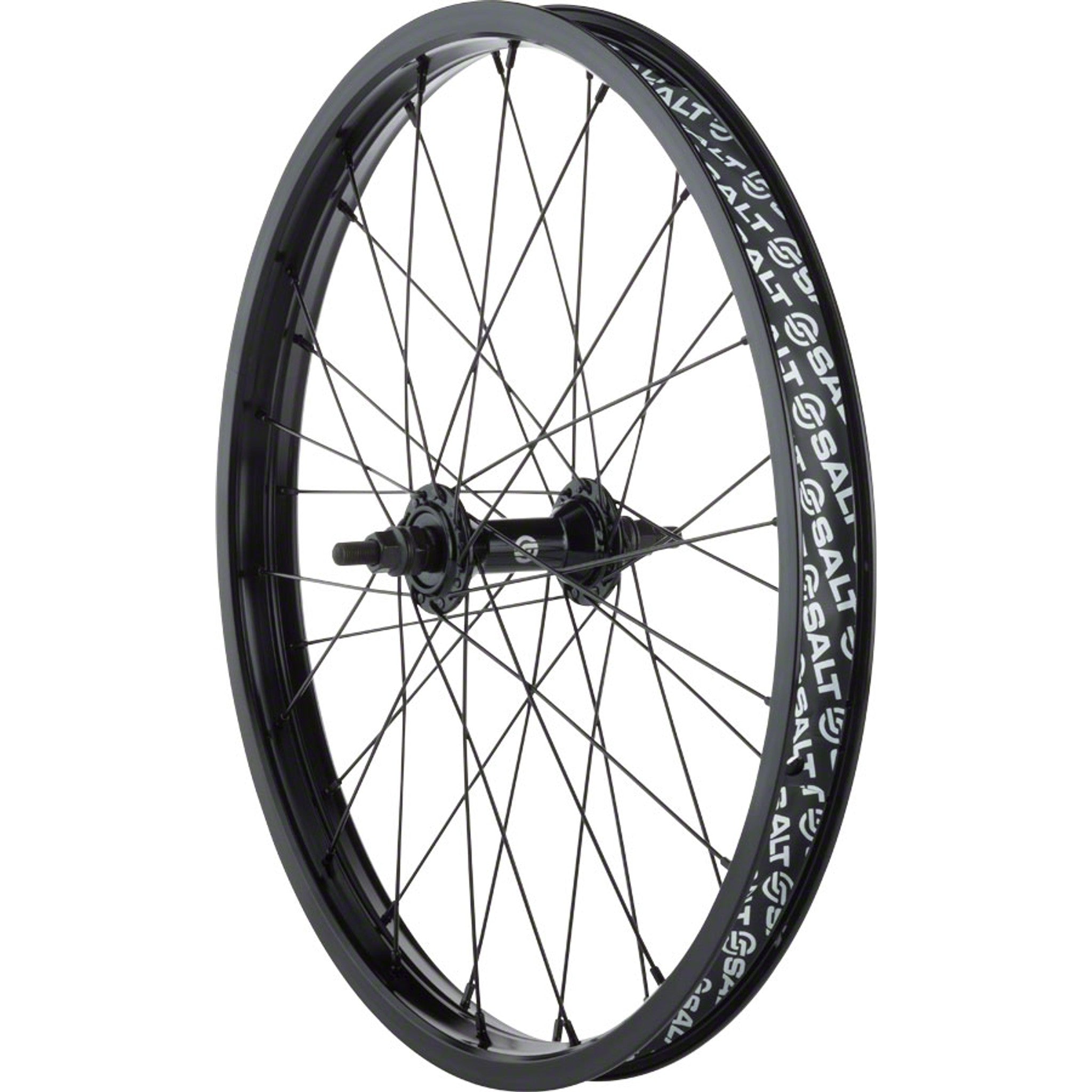Salt Rookie Front Wheel - 20", 3/8" x 100mm, Rim Brake, Black, Clincher