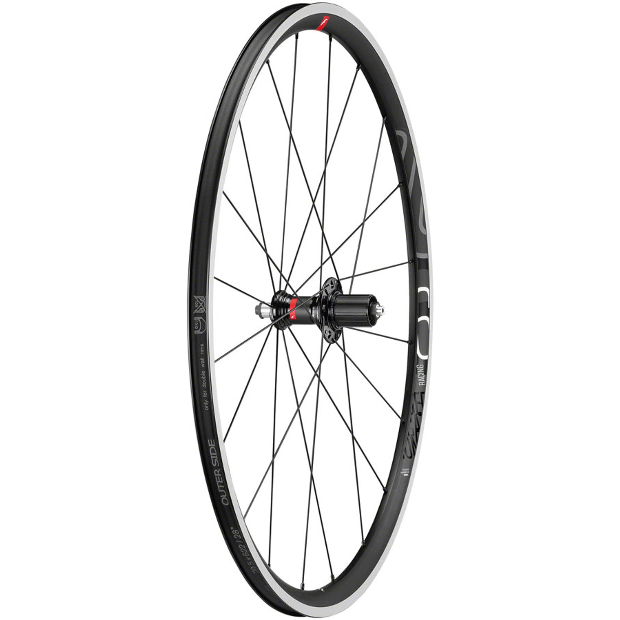 Fulcrum Racing 6 Wheelset - 700, QR x 100/130mm, Rim Brake, HG 11, Black, Clincher