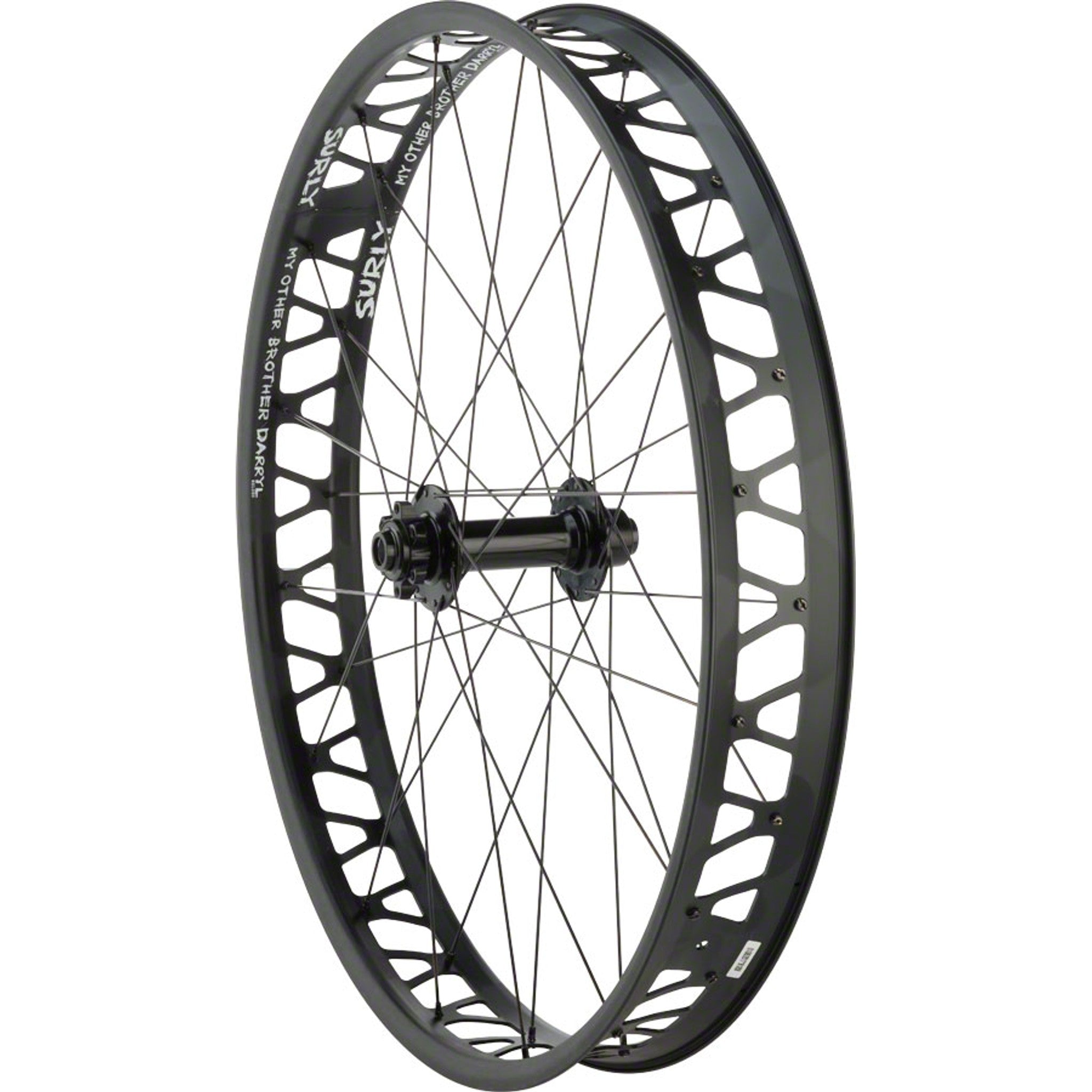 Quality Wheels Bear Pawls / Other Brother Darryl Front Wheel - 26", 15 x 150mm, 6-Bolt, Black, 32H