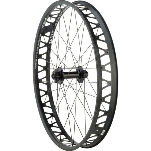 Quality Wheels Bear Pawls / Other Brother Darryl Front Wheel - 26", 15 x 150mm, 6-Bolt, Black, 32H