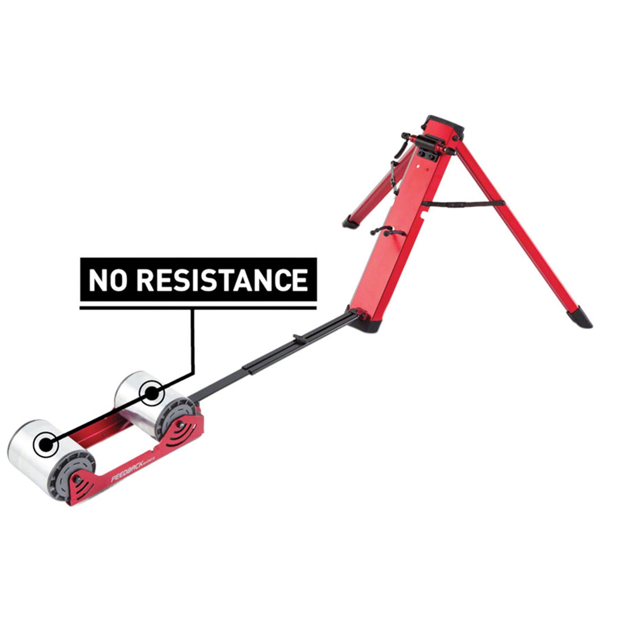 Feedback Sports Omnium Zero-Drive Rear Wheel Trainer - Fork Mount, No Resistance, Red